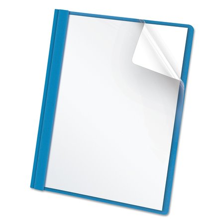 OXFORD Clear Front Report Cover 8-1/2 x 11", Blue, Pk25 55801